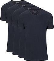 Slater 4-pack Basic Fit T-shirt V-neck Navy