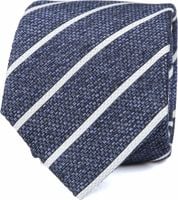 Cravate Soie Bleu Blanc Rayure K82-2