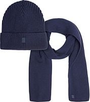 Suitable Beanie And Scarve Navy