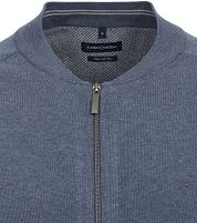 Casa Moda Pullover Zip Blue