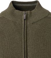 Casa Moda Pullover Zip Olive Green
