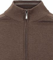 Casa Moda Pullover Zip Petrol Brown