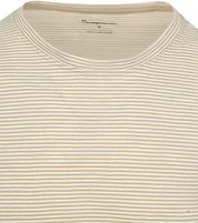 KnowledgeCotton Apparel T-shirt Stripes Beige