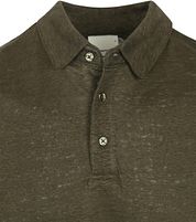 KnowledgeCotton Apparel Polo Shirt Linen Dark Green