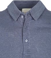 Knowledge Polo Regular Linen Indigo