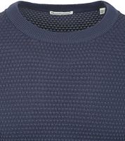Knowledge Pullover Bubble Knit Indigo