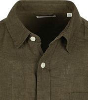 KnowledgeCotton Apparel Shirt Linen Olive Green