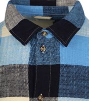 KnowledgeCotton Apparel Shirt Blue Plaid