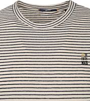 No Excess T Shirt Stripes Yarn Dye Beige