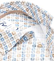 R2 Knitted Knitted Shirt Beige Blue