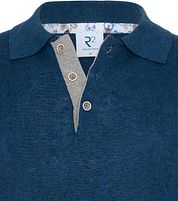R2 Amsterdam Knitted Polo Shirt Navy