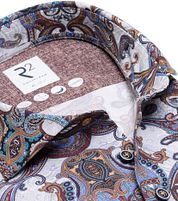 R2 Shirt Lyocell Paisley Multicolour