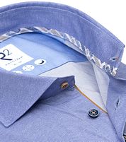R2 Shirt Dobby Poplin Melange Blue