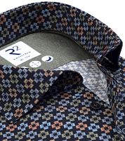 R2 Shirt Printed Sofas Multicolour Navy