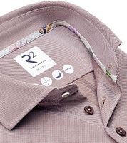 R2 Japanese Knitted Shirt Contrast Brown