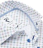 R2 Japanese Knitted Shirt Print White