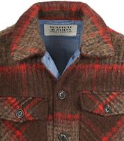 Scotch & Soda Overshirt Brushed Wool Checks Brown