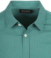 Scotch and Soda Shirt Essential Poplin Stripe Green