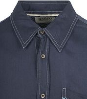 Scotch and Soda Shirt Solid Tencel Navy