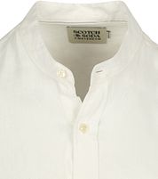 Scotch and Soda Linen  Mao Shirt White