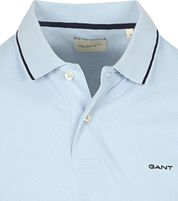 Gant Tipping Piqué Polo Shirt Light Blue