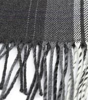 Suitable Men's Scarf Acrylic Checks Grey 21-02