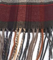 Suitable Men's Scarf Check Brown Bordeaux