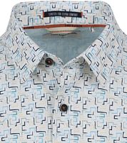 No Excess Shirt White Multicolour Print