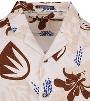 No Excess Short Sleeve Shirt Seersucker Beige