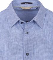 No Excess Short Sleeve Shirt Linen Blue