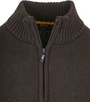 NZA Half Zip Sweater Wool Mix Adan Dark Brown