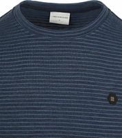 No Excess Velvet Stripes T-Shirt Navy