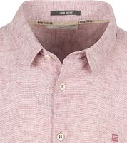 No Excess Short Sleeve Shirt Linen Blend Pink