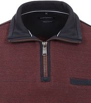 Casa Moda Half Zip Sweater Bordeaux