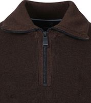 Casa Moda Halfzip Pullover Brown