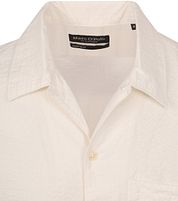 Marc O'Polo Shirt Short Sleeves Seersucker Off White
