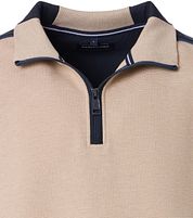 Casa Moda Half Zip Sweat Beige