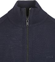 BOSS Avac Cardigan Wool Blend Navy