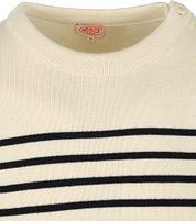 Armor-Lux Molène Sweater Wool Stripes Ecru