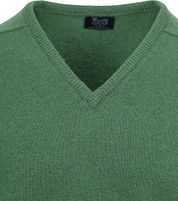 William Lockie V-Neck Lambswool Green