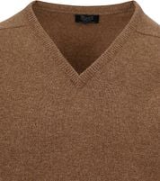 William Lockie V-Neck Lambswool Driftwood