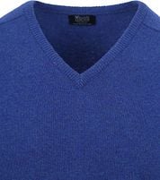 William Lockie Pullover Lambswool V Persian Royal Blue