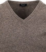 William Lockie Pullover Lambswool Vole Brown Grey