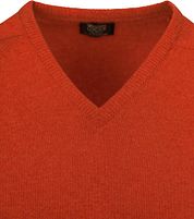 William Lockie V-neck Lambswool Ember