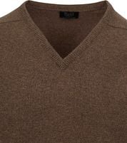 William Lockie V-Neck Lambswool Mocha