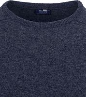 William Lockie Pullover Lambswool Indigo Melange