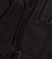 Profuomo Gloves Black Nubuck Leather