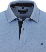 polo léger manches longues bleu chiné CASA MODA