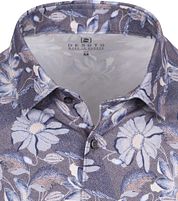 Desoto Shirt Timeless Elegance Print Flowers Blue