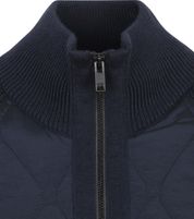BOSS Kometto Half Zip Sweater Wool Mix Navy